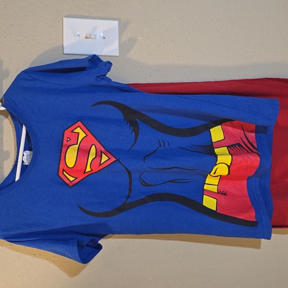Superman Cape Costume Tee Shirt - Picture 2 of 3